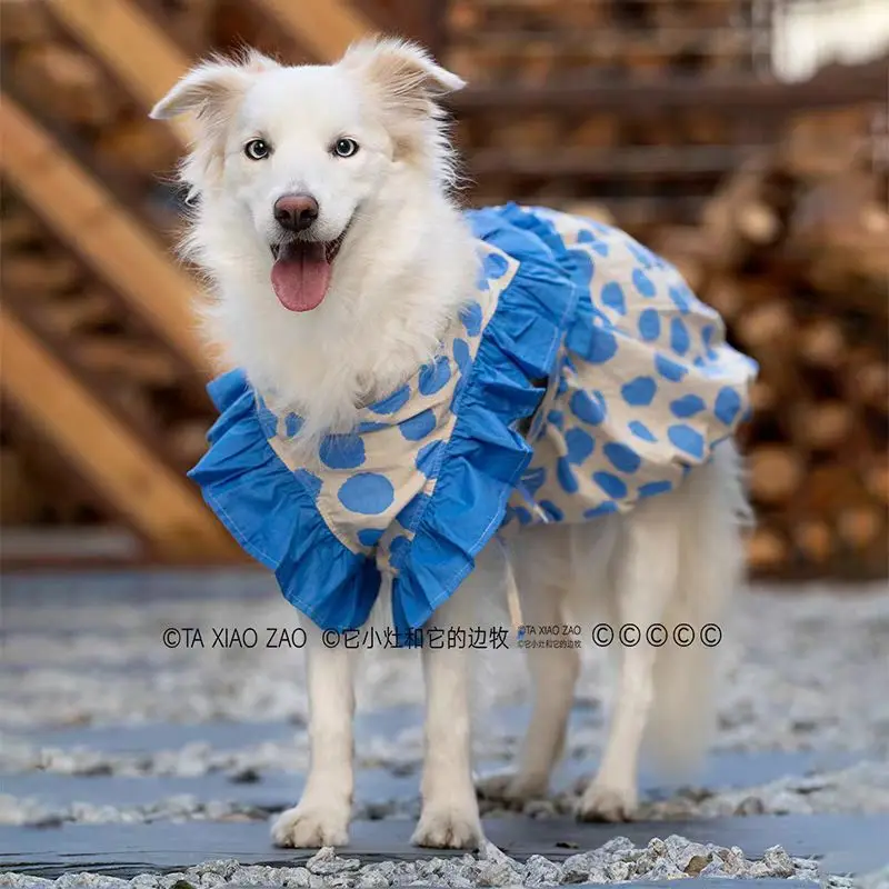 Dog Chest Back Skirt Shirt, Cute Pet Clothes, Cute Sweet Skirt, Suspender Skirt