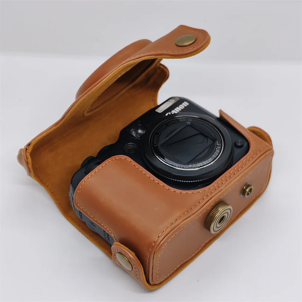 PU Leather Camera Bag Case For Canon Powershot G10 G11 G12 Full