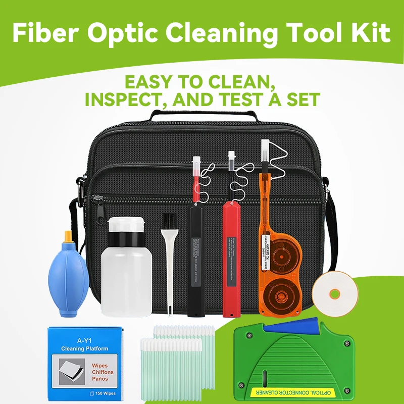 

COMPTYCO Инструменты для чистки волокна Набор для чистки волокна Набор инструментов для оптоволокна FTTH Инструмент для сетевого тестирования с ручкой MPO Clean Pen