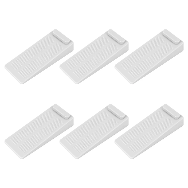 6 PCS Door Wedge Rubber, Door Stopper, Heavy Duty Slip-Resistant And Stackable Door Holders, Adjustable Height And Strong Grip O