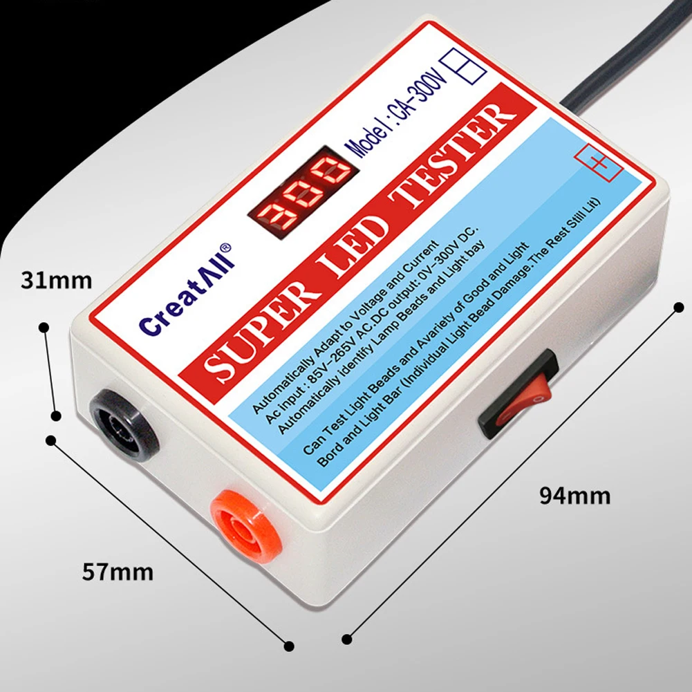 CA-300V LED Lamp Beads Light Bar TV Backlight Tester LED Strips Beads Lamp Board Test Capacitance Diode Voltage Testing Switch