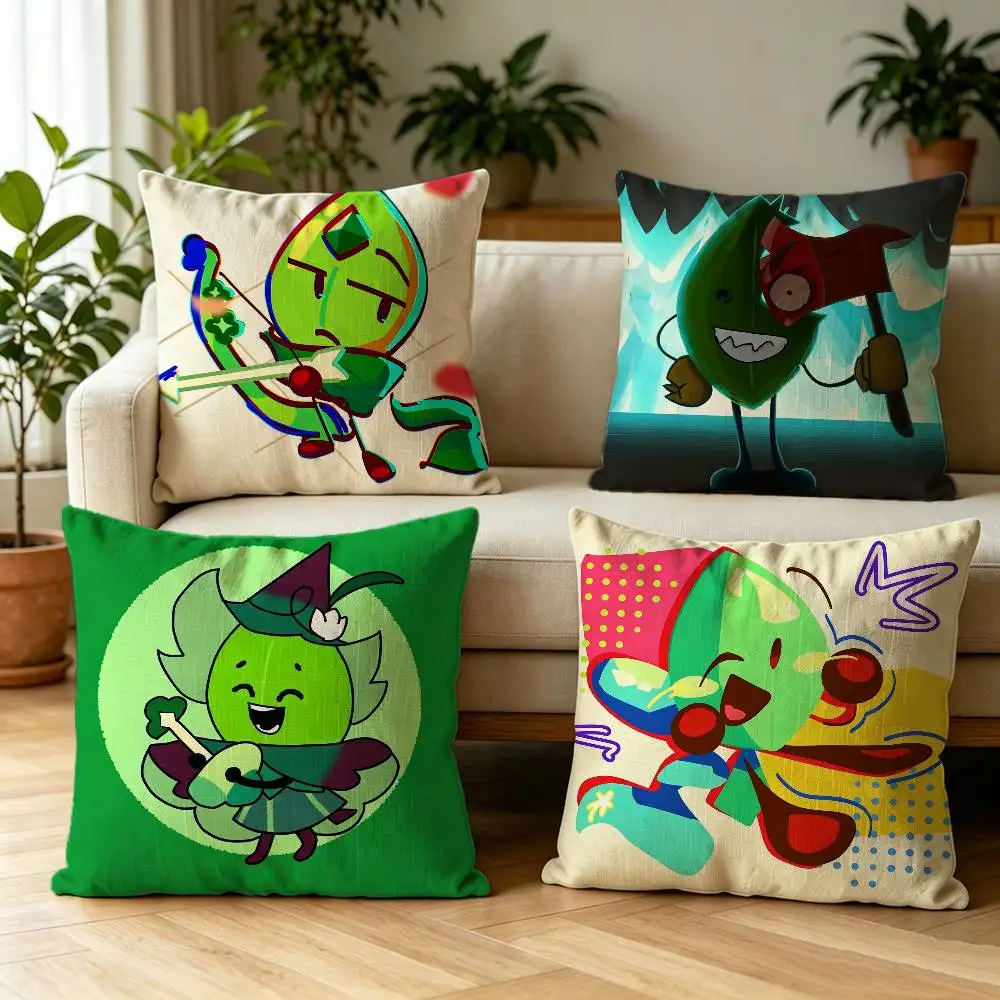 

BFDI Leafy ilysm Double-sided print Pillow Case for Sofa Living Room Home office Decor Protective Cover