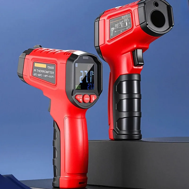 

Digital handheld precision thermometer, super red temperature recorder, non-contact home efficient tool, adjustable