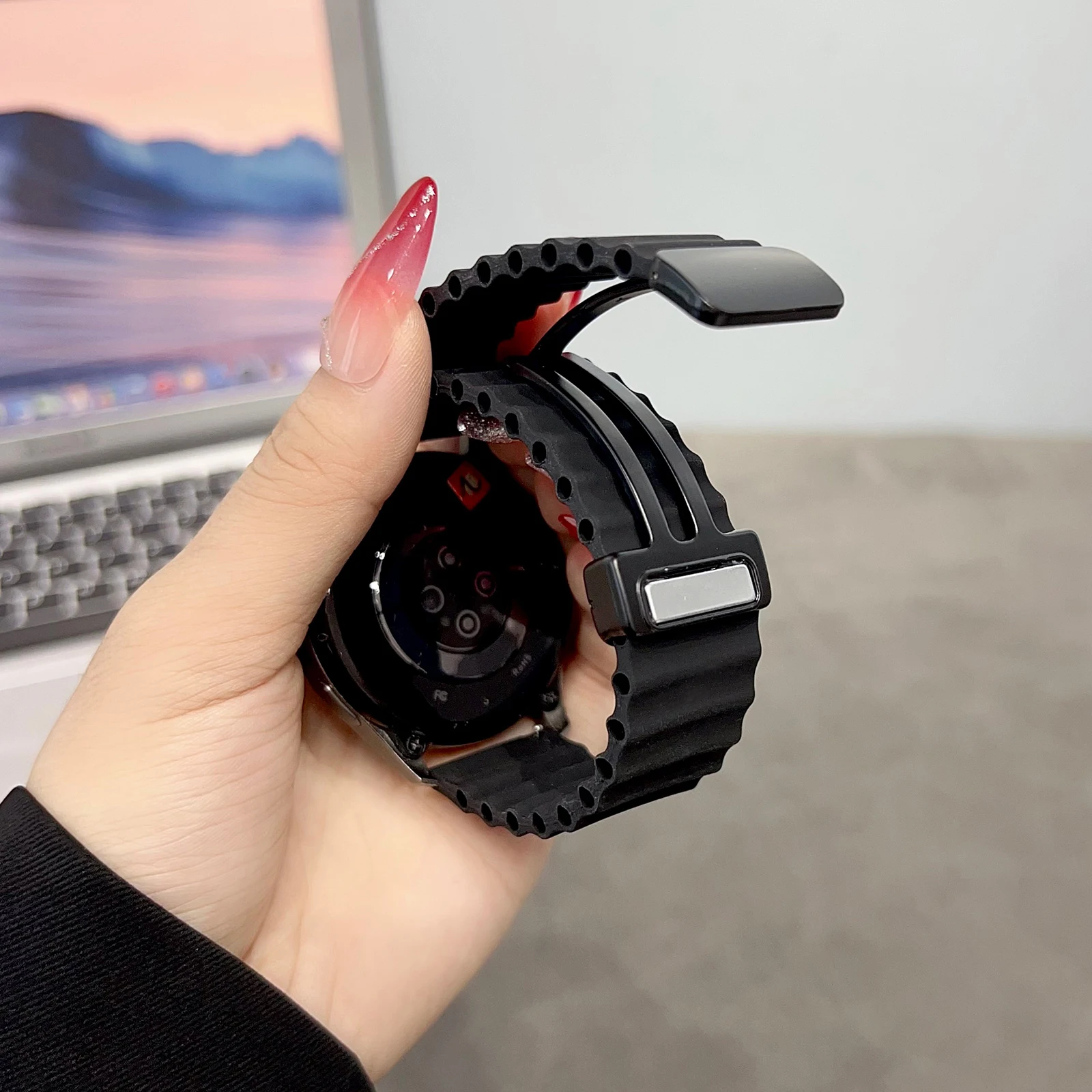 Cinturino in silicone oceano 22mm 20mm per Samsung Galaxy Watch 7 6 5 4 40mm/44mm cinturino magnetico per Galaxy Watch 6 Classic 43mm 47mm