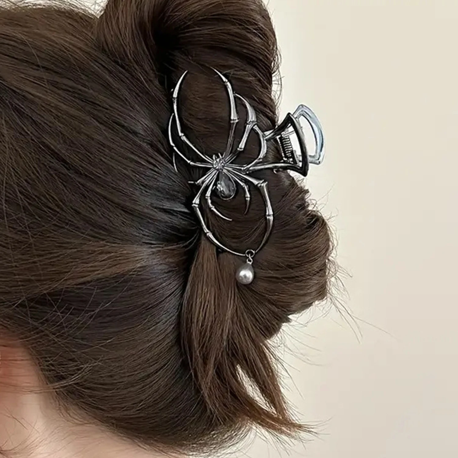 1pc Spider Hair Clip Black Spider Claw Clip Large Metal Hair Claw Clips For Women Hair Accessories Hair Jaw Clips Gift