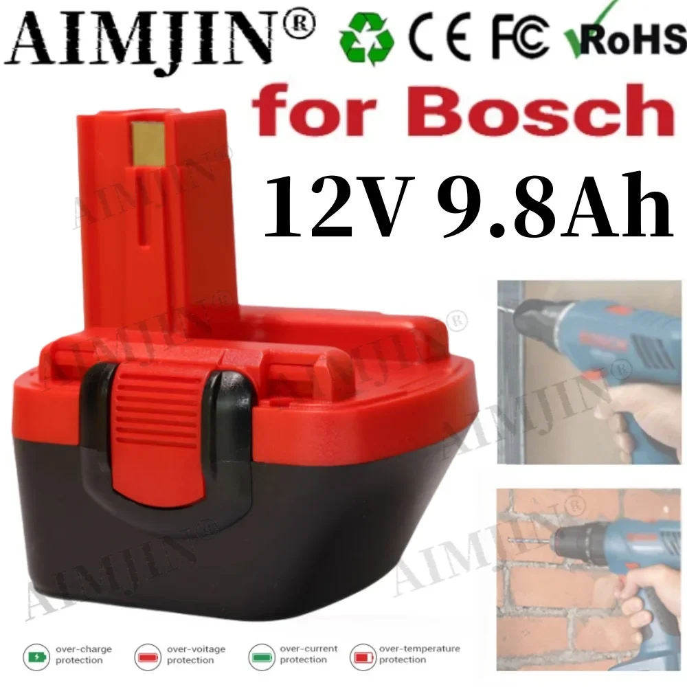 

100% New 12V 9800mAh Ni-Mh Battery for Bosch 12V Drill PSR 12 GSR 12 VE-2,GSB VE-2,PSB VE-2, BAT043 BAT045 BTA120