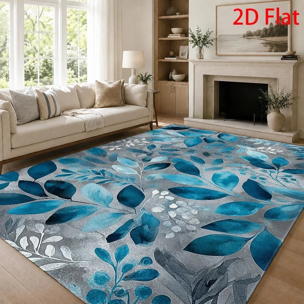 Warm Nature Floor Rug  Autumn Fall Foliage Leaf Vintage Neutral Tone Stylish Decor Area Rug for Indoor Living Space Home  Rug