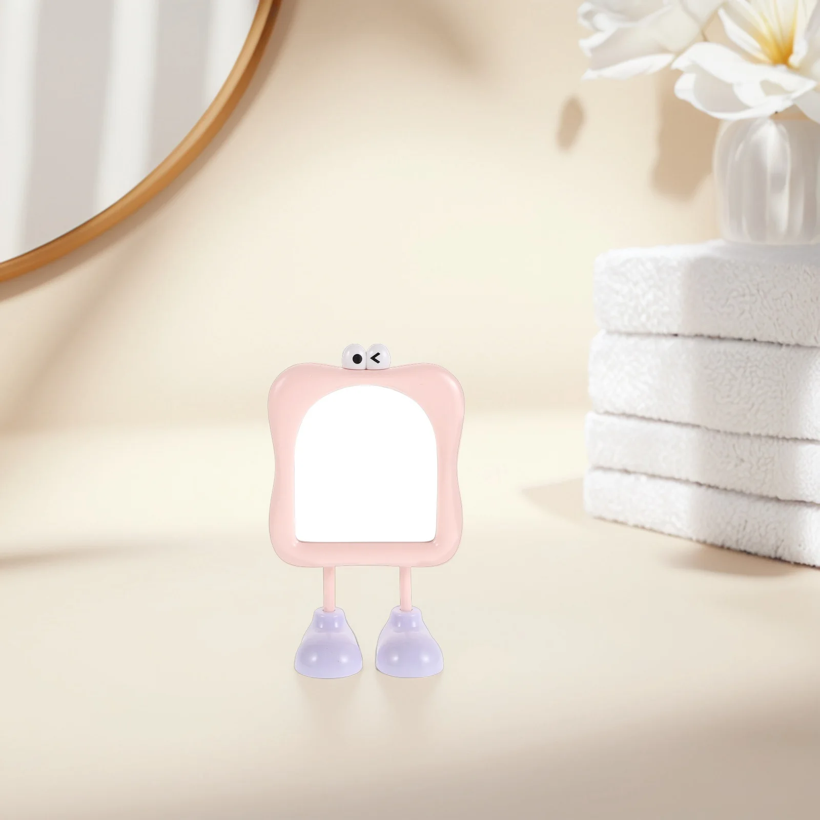 Petit miroir mignon pour décoration de bureau, miroir de maquillage Portable, réflexion haute définition, adapté au dortoir de bureau et