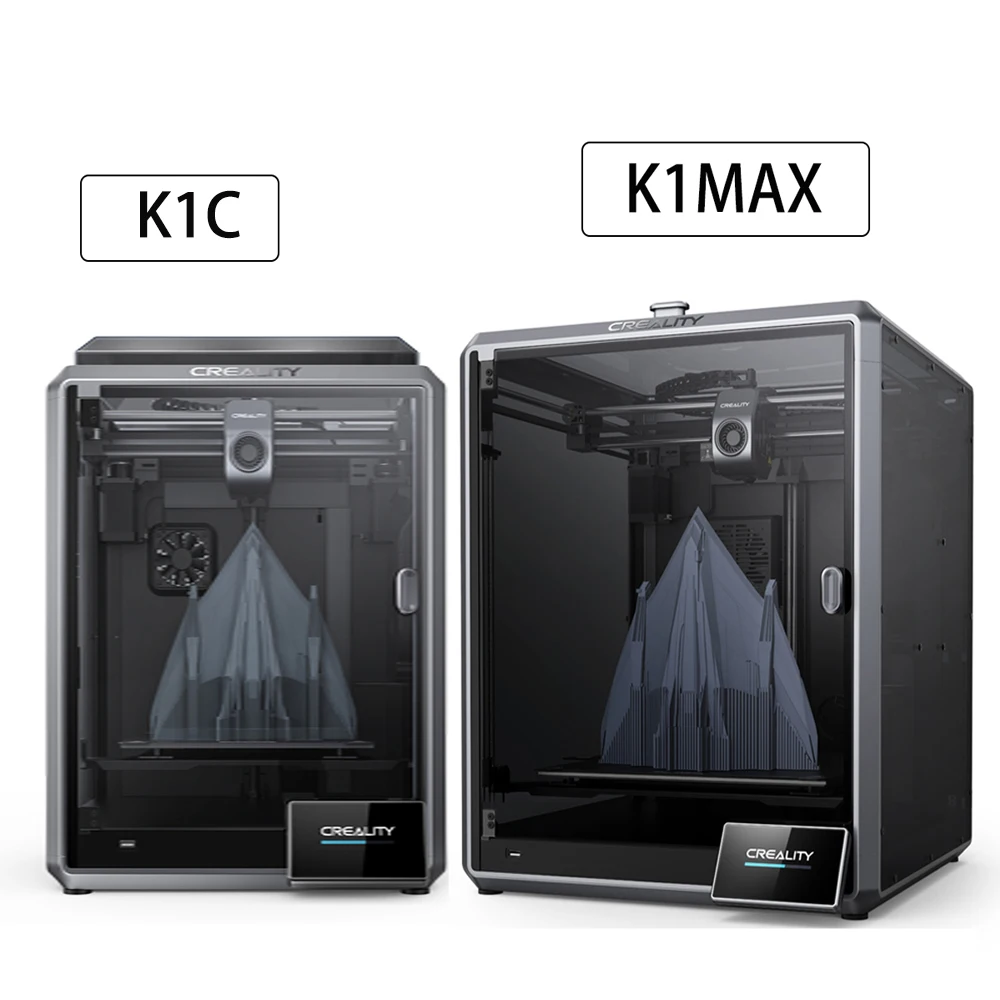 3D-принтер Creality K1C/K1MAX, 600 мм/с, прочный принтер с автоматическим выравниванием и прямым экструдером (принтер K1MAX с камерой AI)