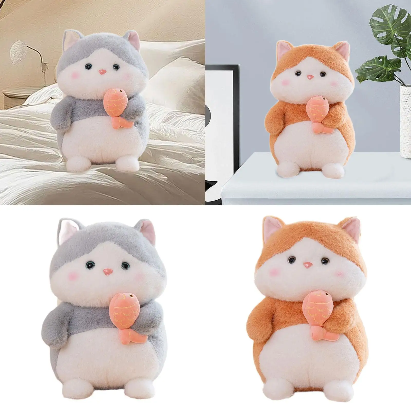 

Plush Cat Toy Lovely Birthday Gift Sofa Ornaments Soft Home Decor Kitten Plushie Plushie Cat for Children Girls Boys Kids Adults