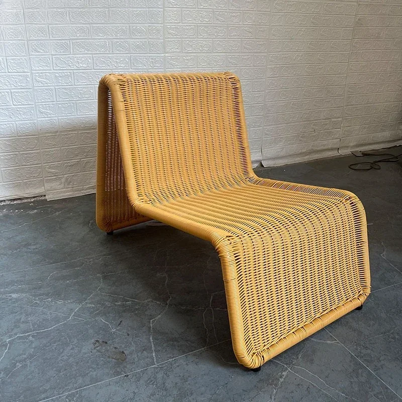 Outdoor creatieve rotan bank tuin binnenplaats balkon kunst