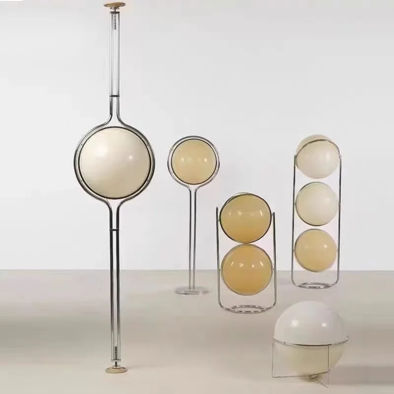 Minimalist Chrome Zuru Floor Lamp with White Acrylic Sphere Modern for Living Room Decor Home Itemsroom Decoration Light LED