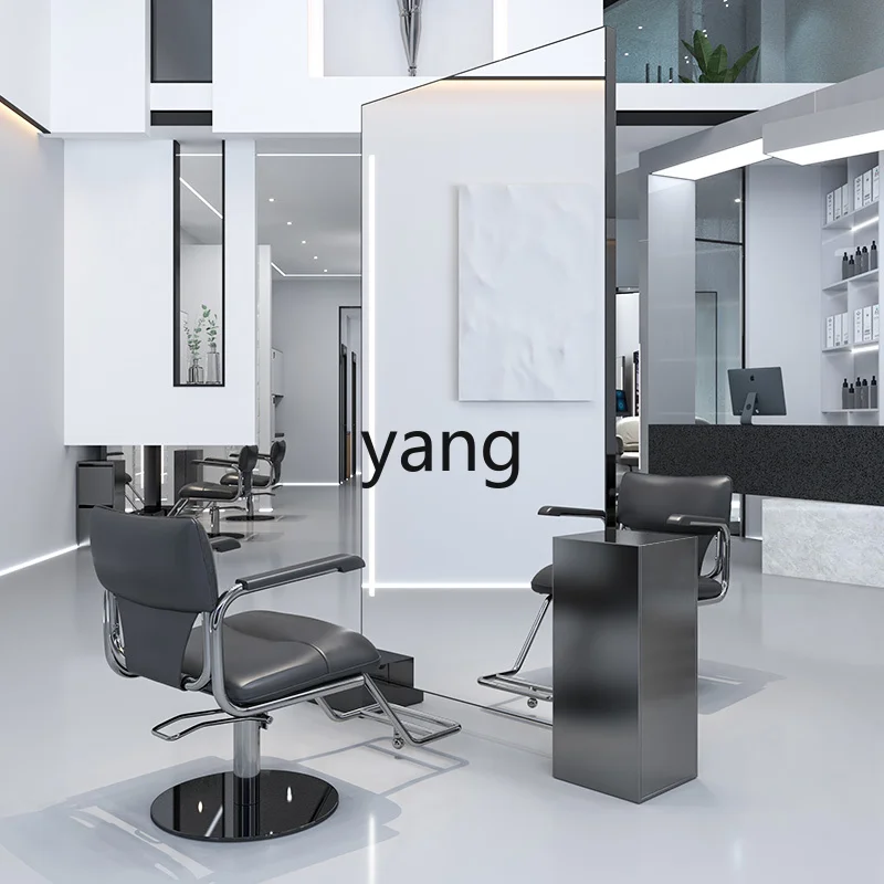 CX Hair Salon Fashion Hair Salon Special Single Double-Sided Stainless Steel Floor Hair Cutting Mirror