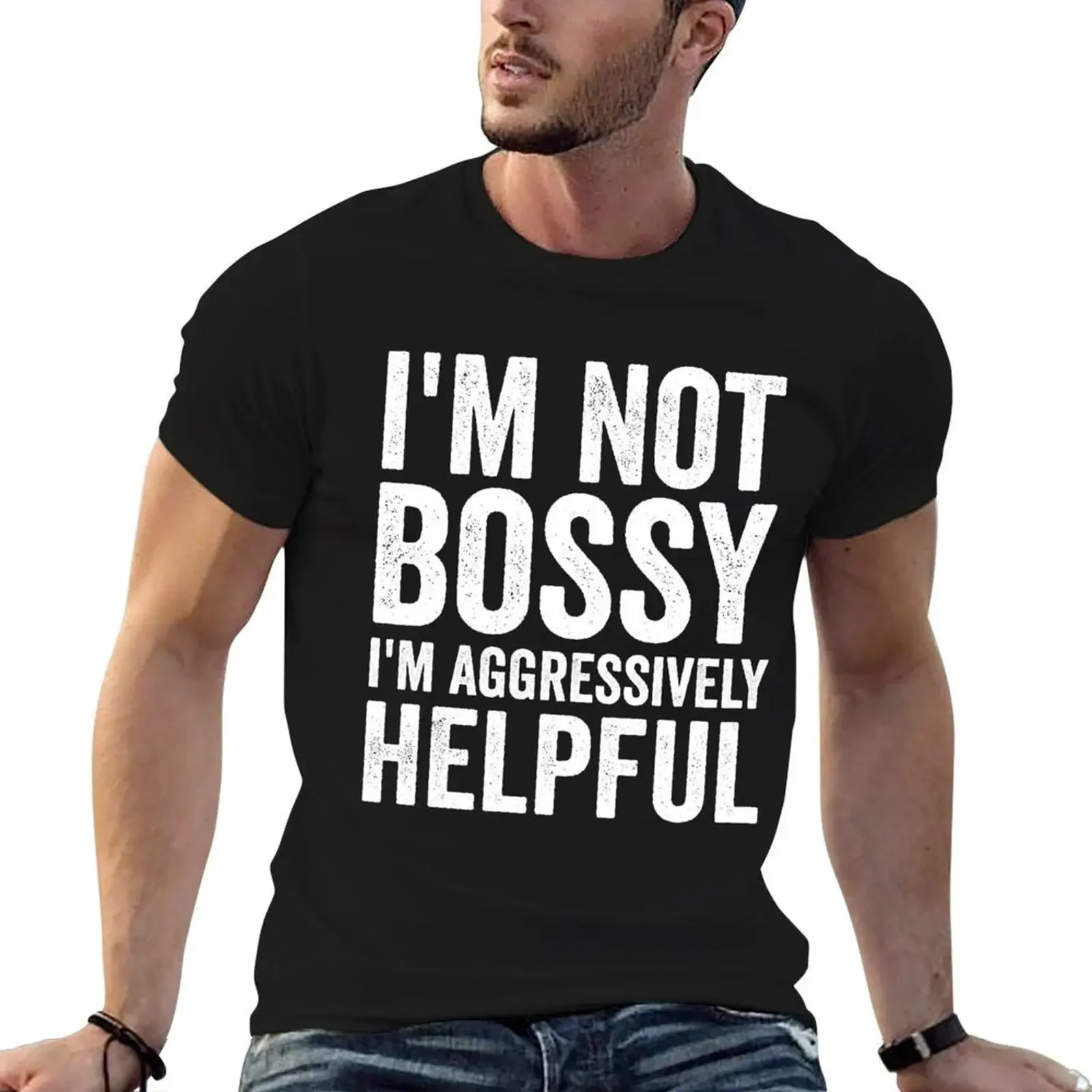 I’m not bossy I’m aggressively helpful Vintage T-Shirt plus size clothes sublime t shirts men