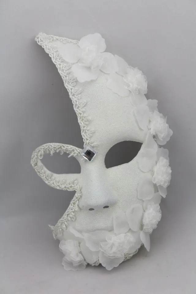 

The product can be customized.Mask Ball Princess Venice Mask Mask White Lace Rhinestone Mask Halloween Mask