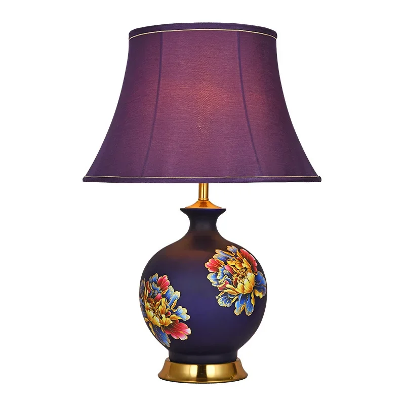 American country style ceramic table lamp simple household living room bedroom bedside