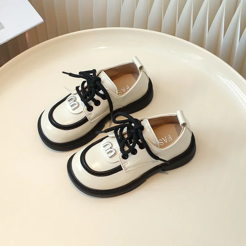 

Kids Leather Shoe Uniform Black School Girl Shoes Fashion Causal Children's Performance Princess Mary Jane Shoes Thick Bottom