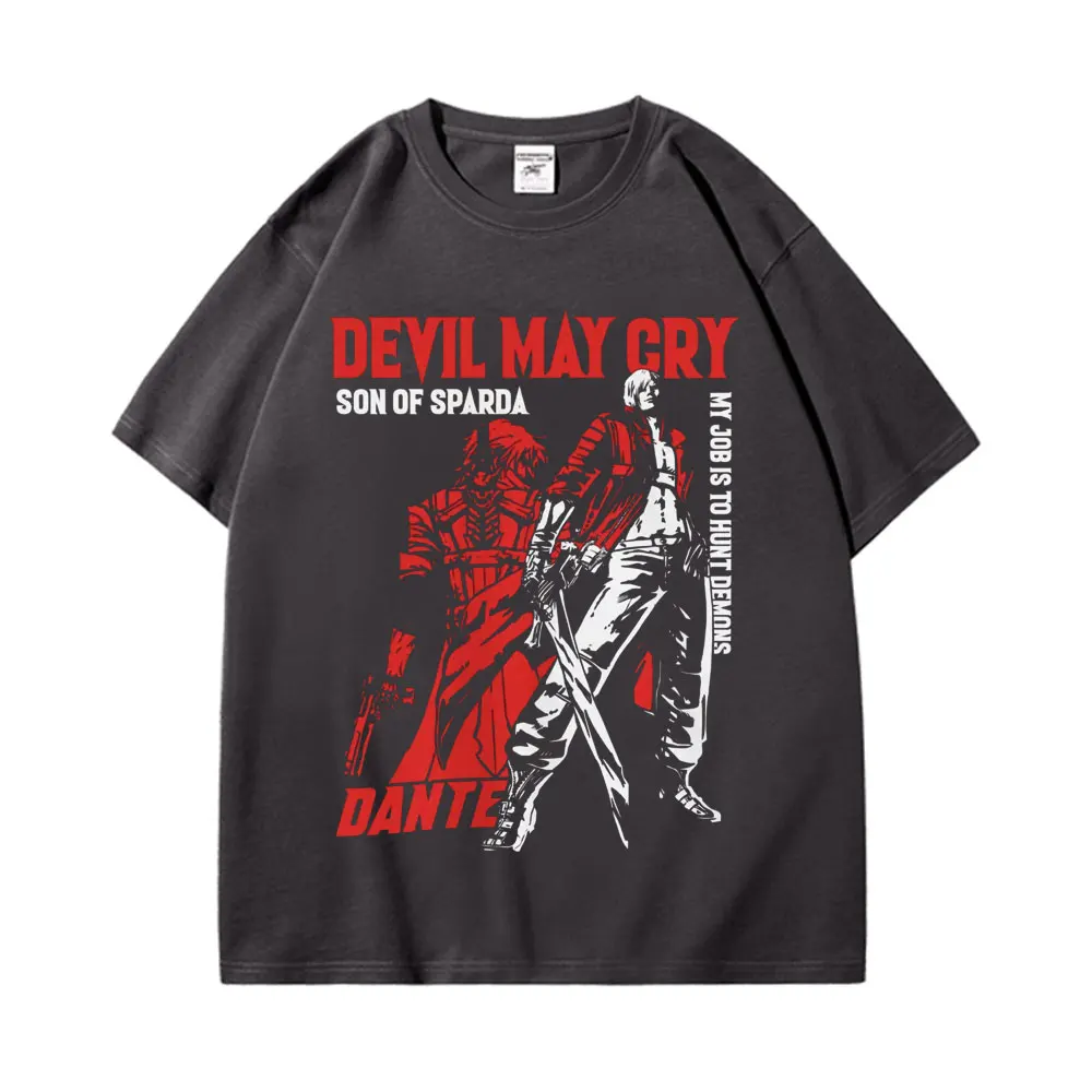 Game Devil May Cry Graphic T Shirt High Quality Fashion Short Sleeve T-shirts Summer 100% Cotton Oversized Casual T-shirt Unisex
