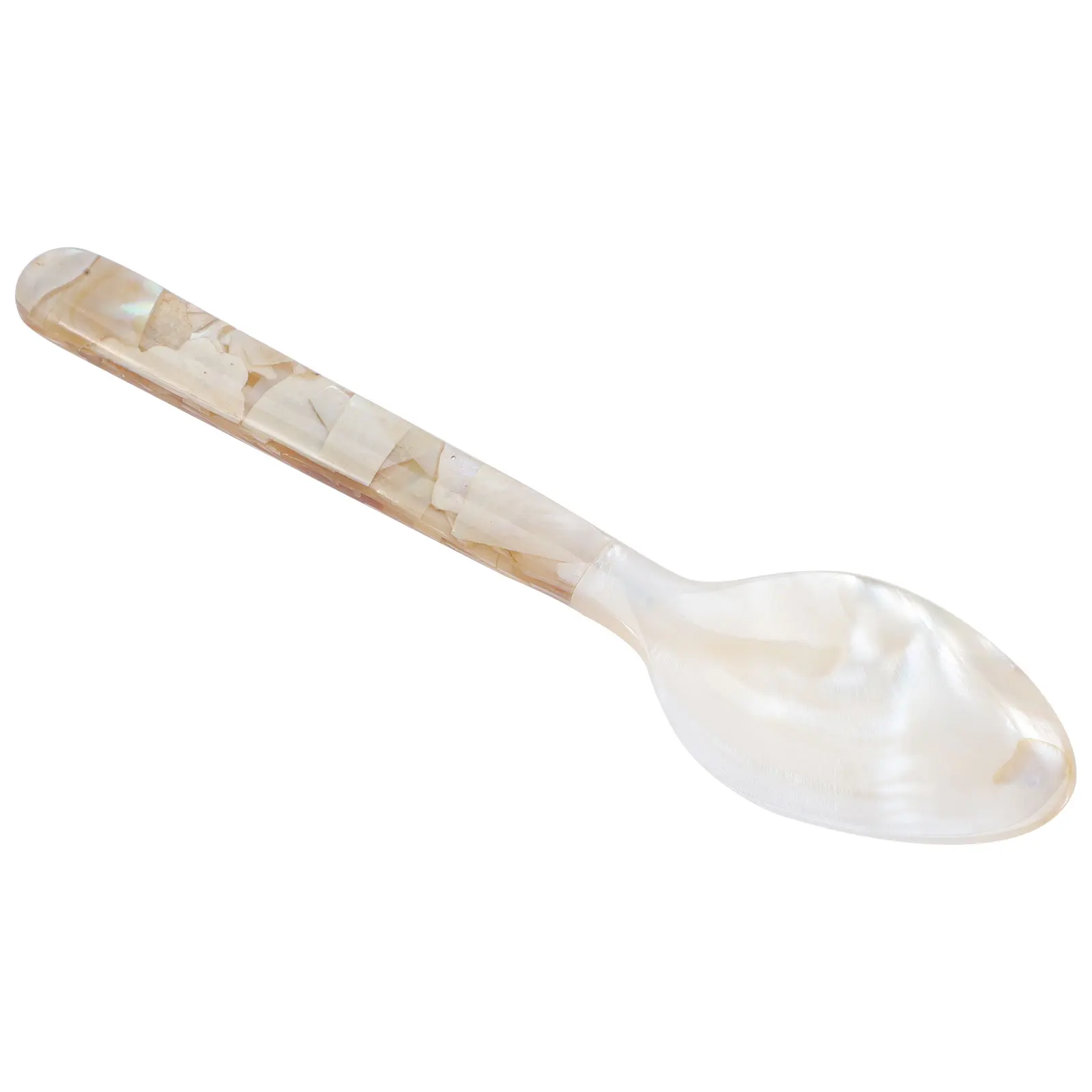 

Shell Dessert Spoon Wear Resistant Multipurpose Coffee Juice Mixing Smooth Handle Food Spoon Caviar Server