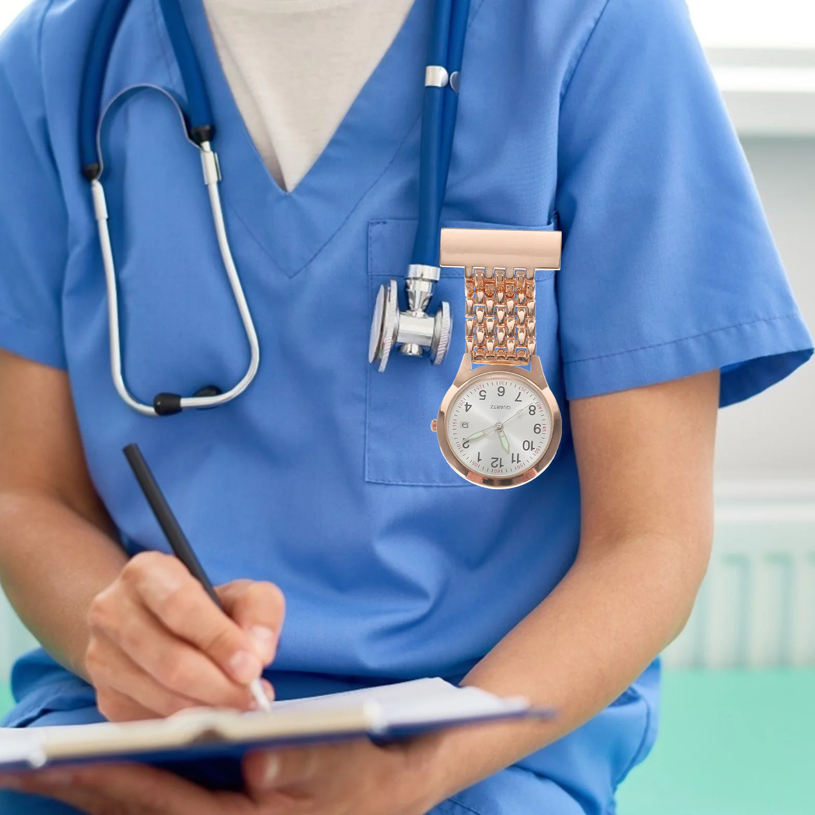 

Digital Display Nurse Watch Hanging Nurse Doctor Watch Durable Alloy Material Precise Timekeeping Exquisite Appearance