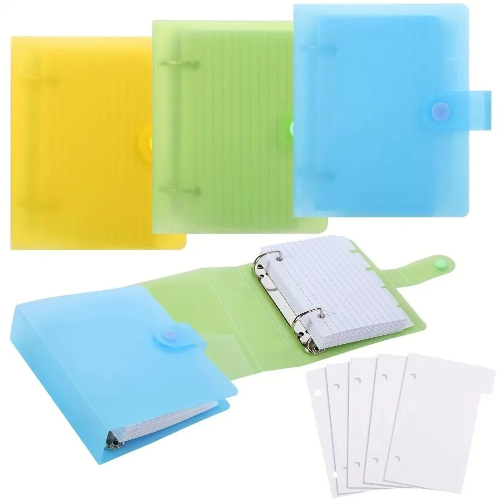 New Double Hole Loose Leaf Memo Binder Macaron Color DIY Refillable Notebook Horizontal Line Vocabulary Notebook Note Taking