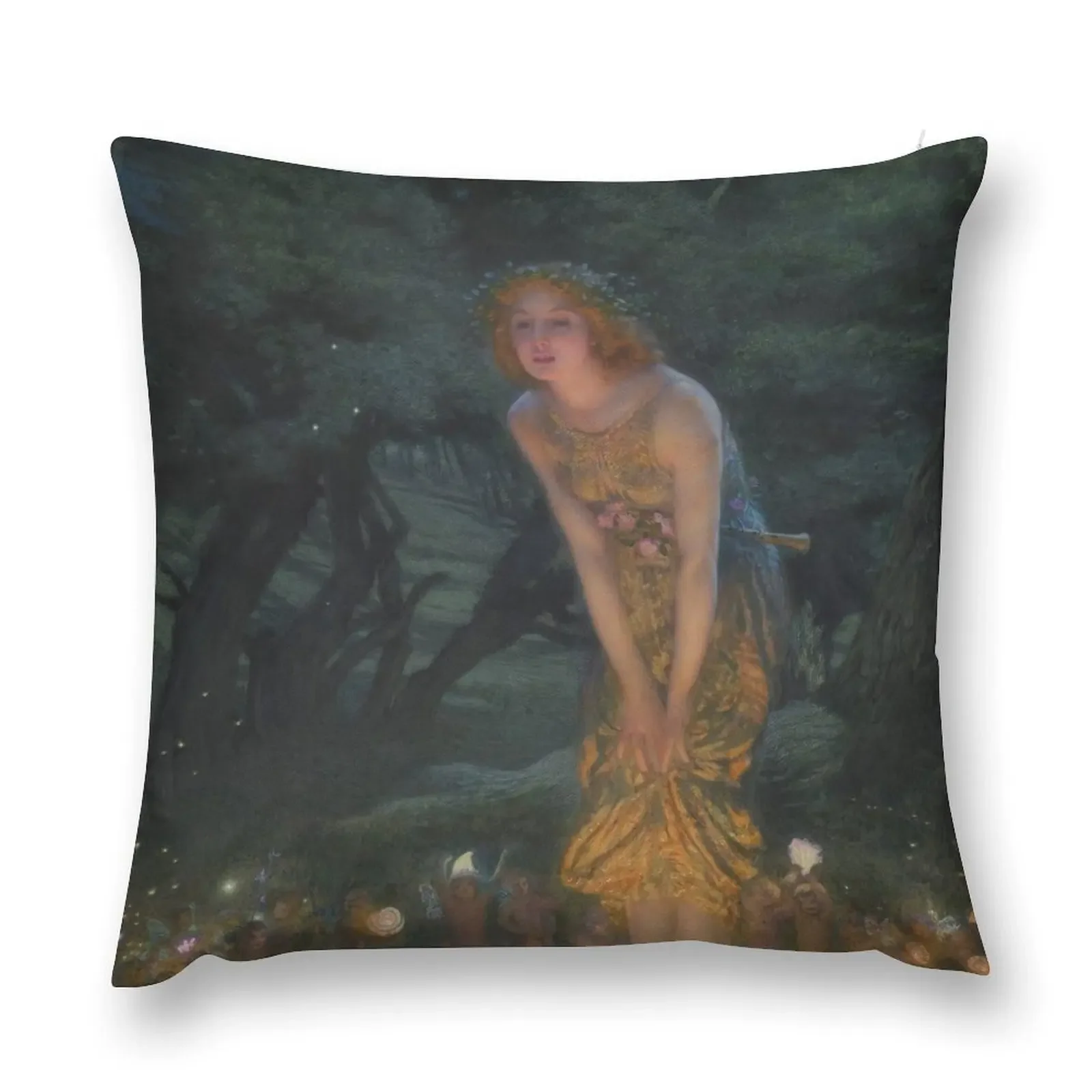 

Midsummer Eve, by Edward Robert Hughes. Throw Pillow Cushions pillow cover christmas New year Christmas Pillow Covers