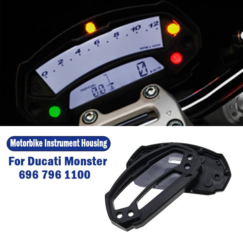 Dashboard Cover ABS Plastic Motorcycle Speedometer Case for Ducati Monster 696 796 795 1100 Accessories Housing Instrument Panel