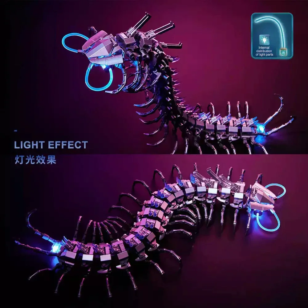 Technische Serie Mechanische Duizendpoot Bouwsteen High-Tech Mechanische Insect Model Bricks Speelgoed Voor Kid Kerstcadeau MOC