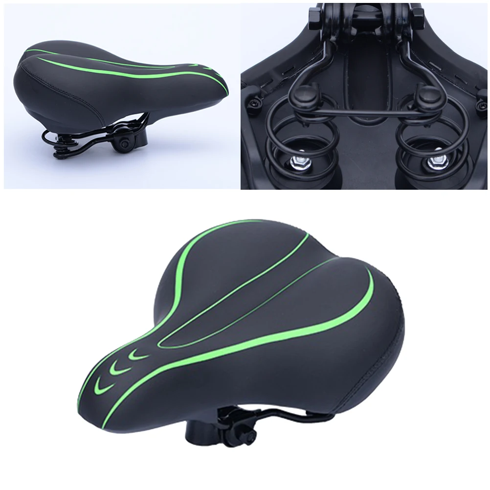 

1pc High Elastic Saddle Mountain Road Bike Seat Comfortable Ergonomic Design Man Woman Male Black Green