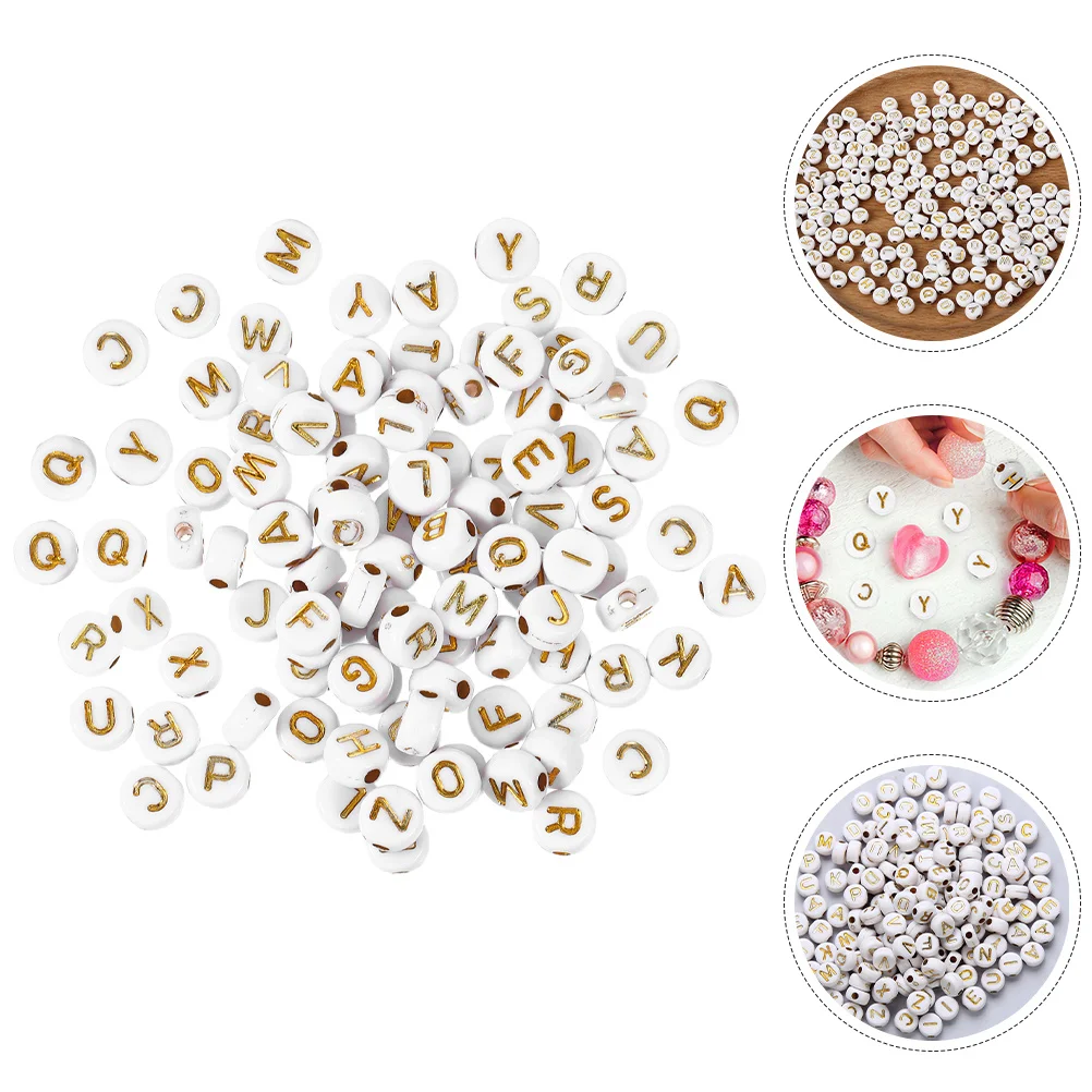 

1000Pcs Letter Acrylic Alphabet Beads Sturdy Spacer Beads for DIY Bracelet Necklace Craft Supplies Decorative Accessories