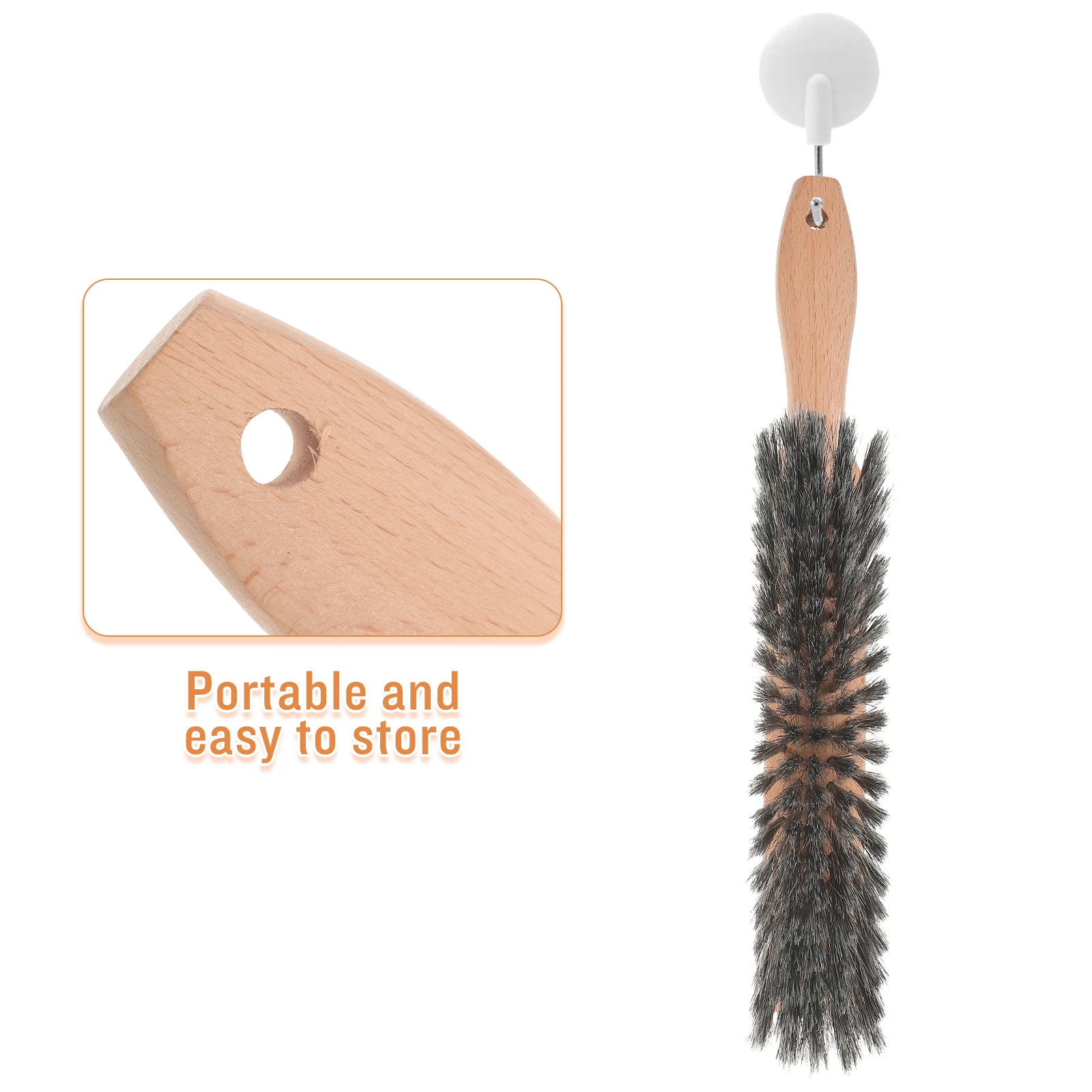 تنظيف فرش إزالة الغبار على طاولة السرير، مكنسة يدوية خشبية، أريكة أبي #4