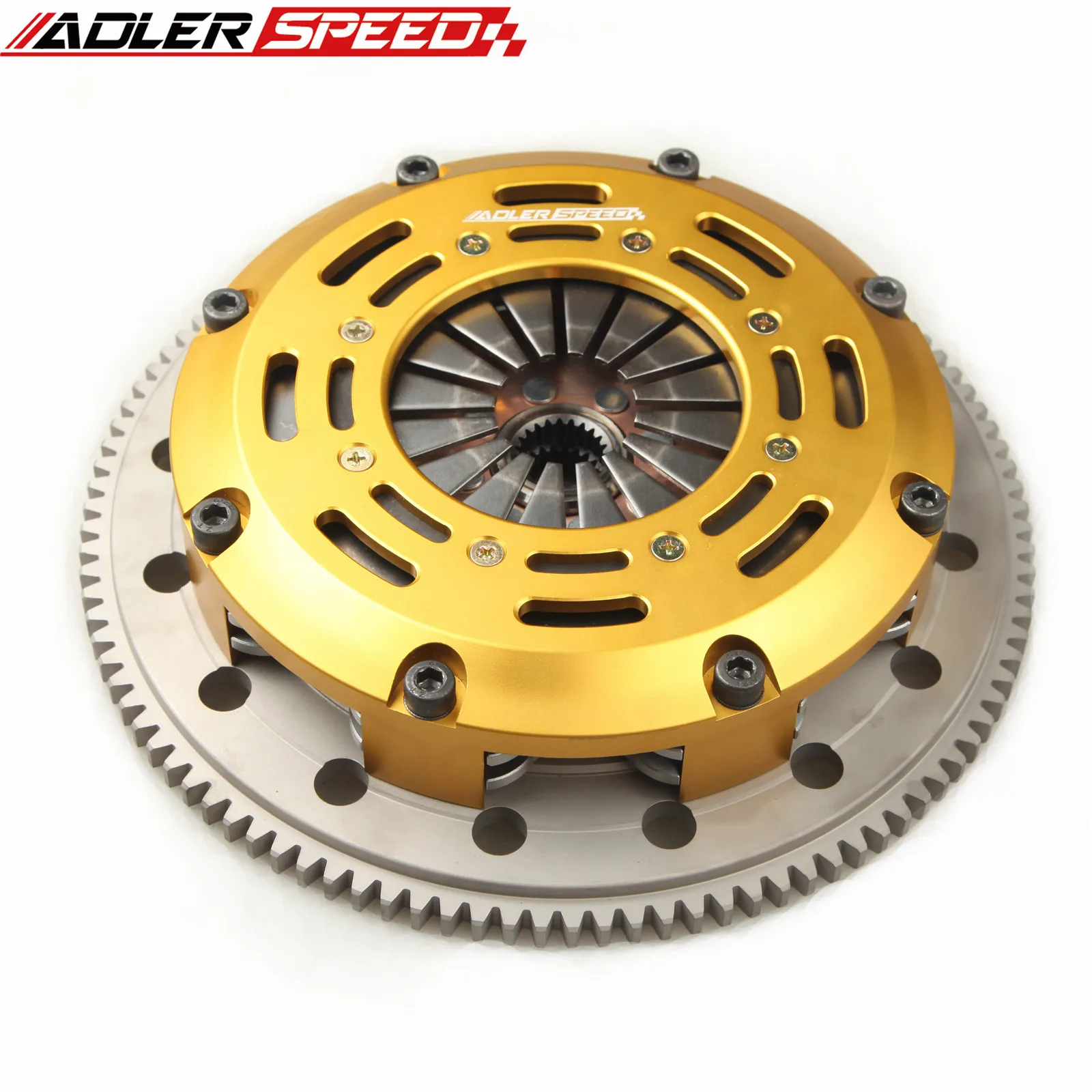 ADLERSPEED RACING TWIN DISC CLUTCH KIT FOR ECLIPSE TALON TSi LASER RS 4G63 6BOLT