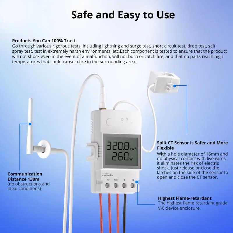 SONOFF Switch Overload Protector POWR316 Origin Power Meter Switch Wifi Relay Device App voice control EWeLink Alexa Google