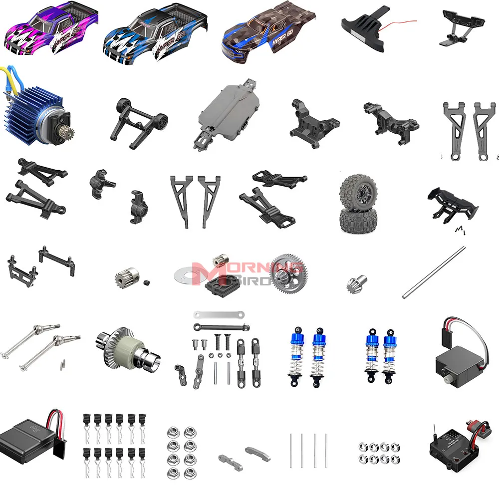 MJX-Hyper ir carro de controle remoto, RC Car Parts, H16H, 16207, 16208, 16209, 16210, acessórios modificados, amortecedor diferencial, pneu