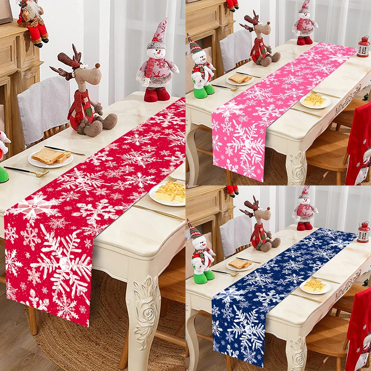 

Christmas Table Runners Merry Christmas Decoration for Home 2024 Xmas Party Decor Ornaments Navidad Natal New Year Gifts 2025