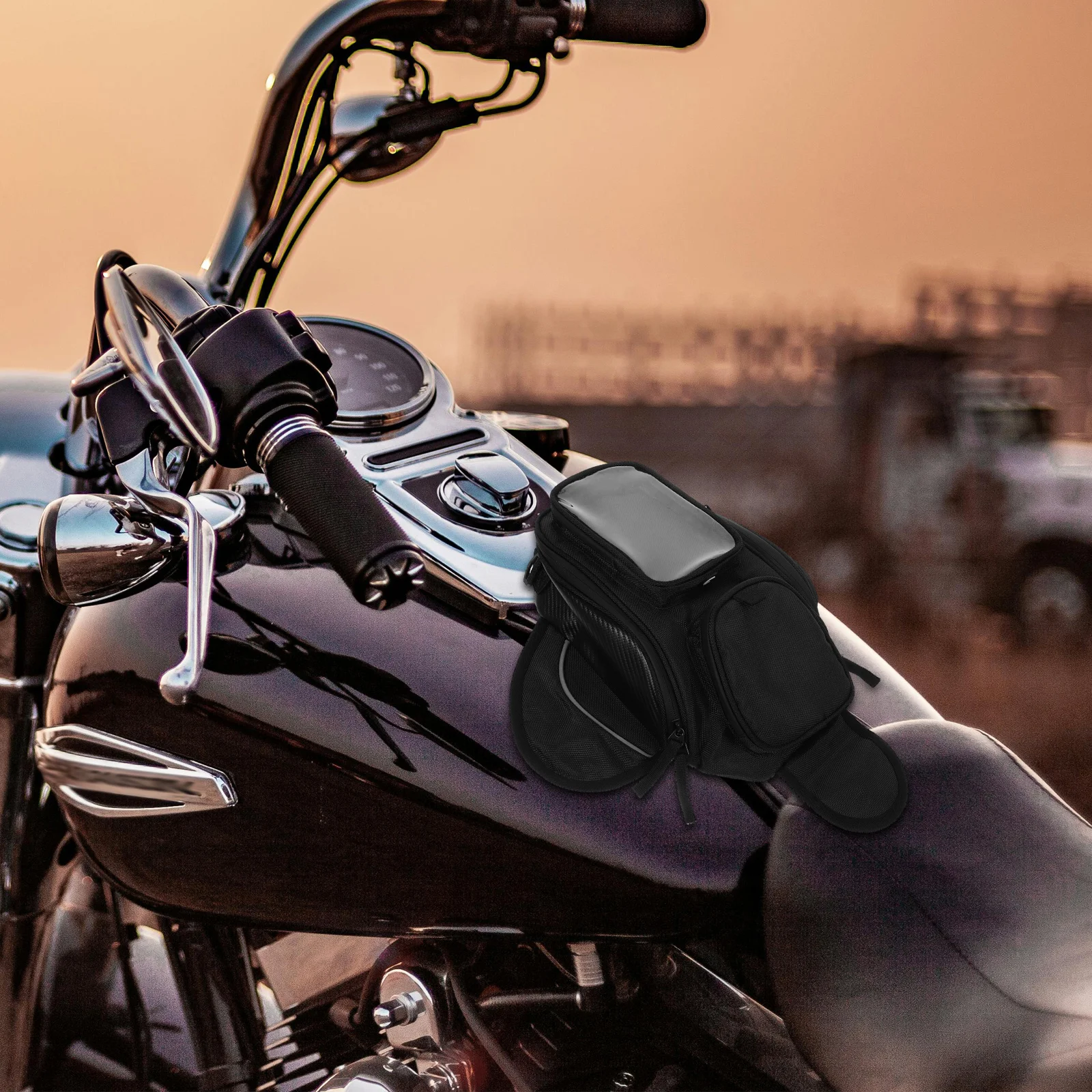 

Motorcycle Tank Bag Large Capacity Waterproof Magnetic Motorbike Storage Bag For Motorcycle Accessories Saddle Riding Gear