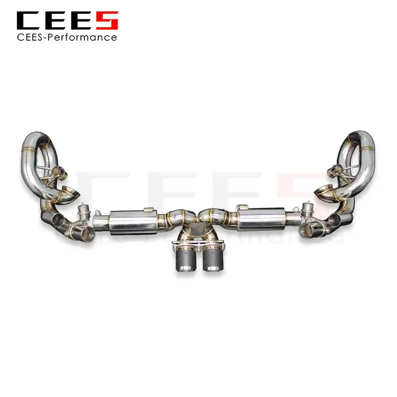 CEES Racing Exhaust System for Porsche 911 991.1 GT3 3.8T 2010-2019 Performance Tuning Valve Control SS304 Muffled Exhaust Pipes