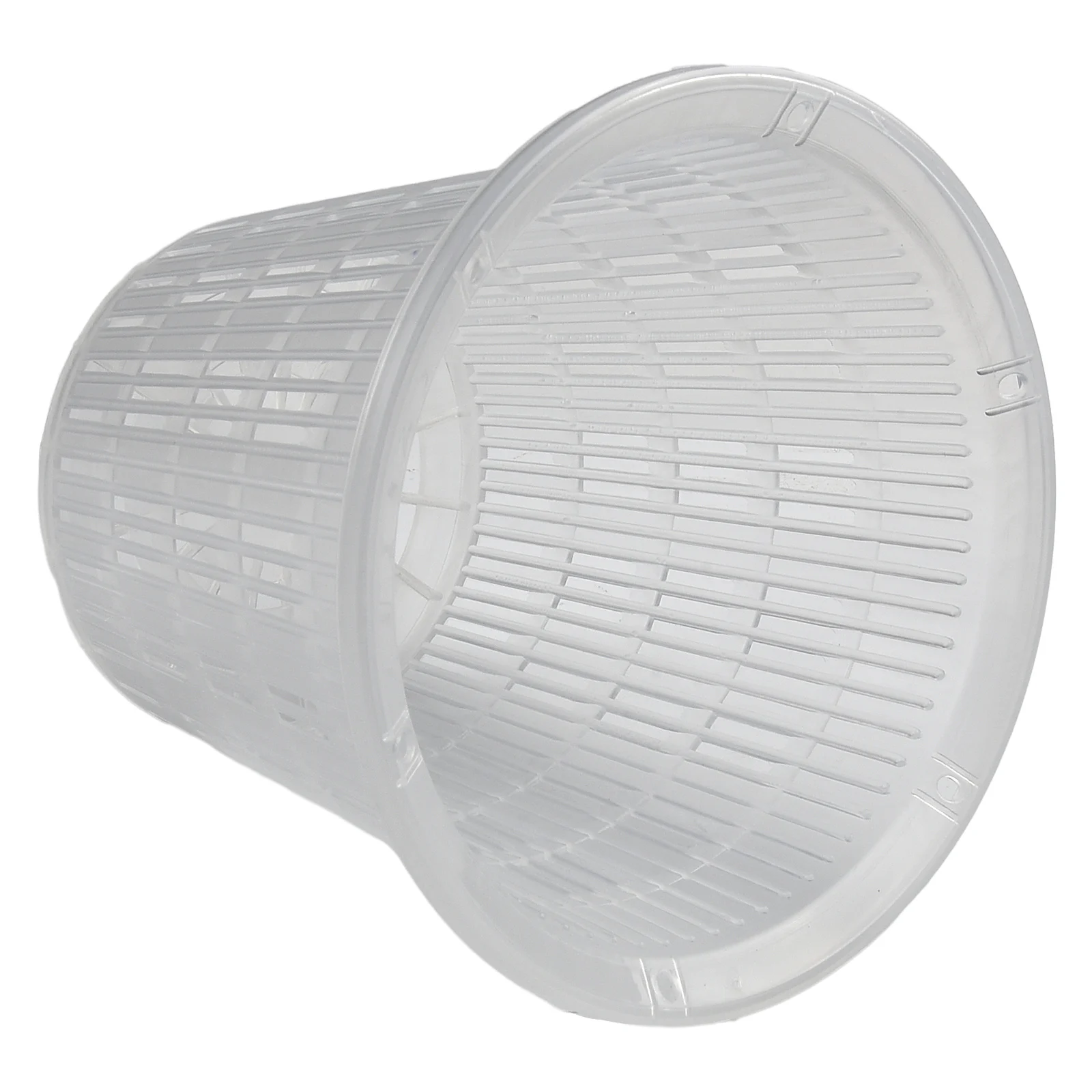 Clear Plastic Orchid Pot with Stomata-Based Hole Placement to Support Root Orientation Aeration and Drainage Functions