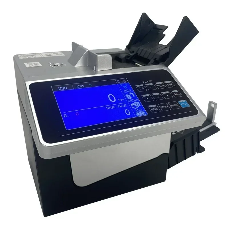 Hot Sale XD-6100 USD EUR THB Portable Money Counter Rechargeable Cash Mixed Currency Mini Detector Printable Bill Counting Machi