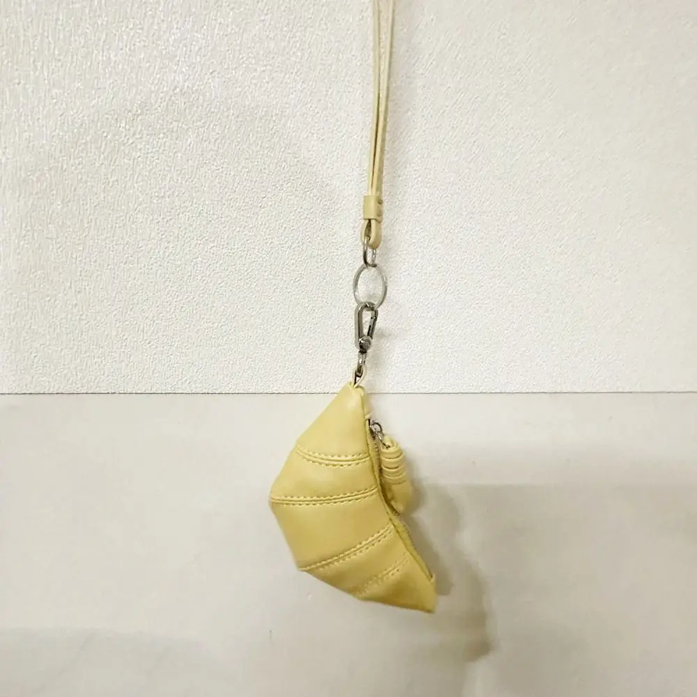 

Ins PU Leather PU Croissant Bag Wallet Silver Hanging Neck Coin Purse Purse Makeup Bag Streetwear