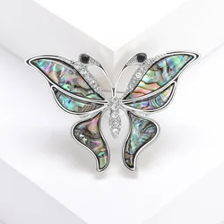 Dmari Luxury Abalone Shell Brooch Pin Fancy Butterfly For Women Clothing Casual Office Accessories Jewelry For Clothing