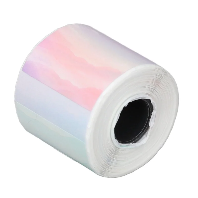 Round Thermal Sticker Label 30x30mm Portable Self Adhesive Small Business Thermal Sticker Colorful/Pure Color