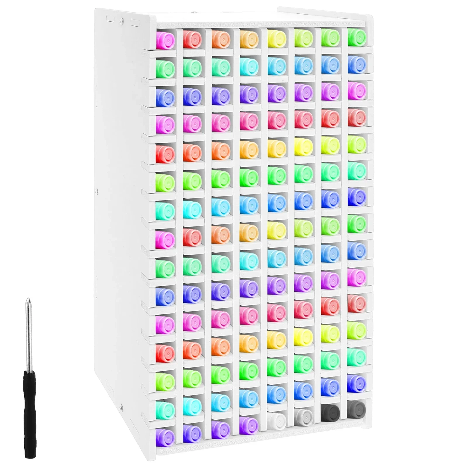 

120 Slots Marker Pencil Storage Rack Large Capacity Desktop Marker Organizer Colored Pencil Stationery Store Pencil Holder