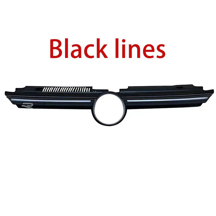 Voor VW Golf8 MK8 2020-2024 GTI R Auto Voorbumper Vent Grille LED Grille Zwarte lijn Zilveren lijn Rode lijn Stijl Body Kit Tuning