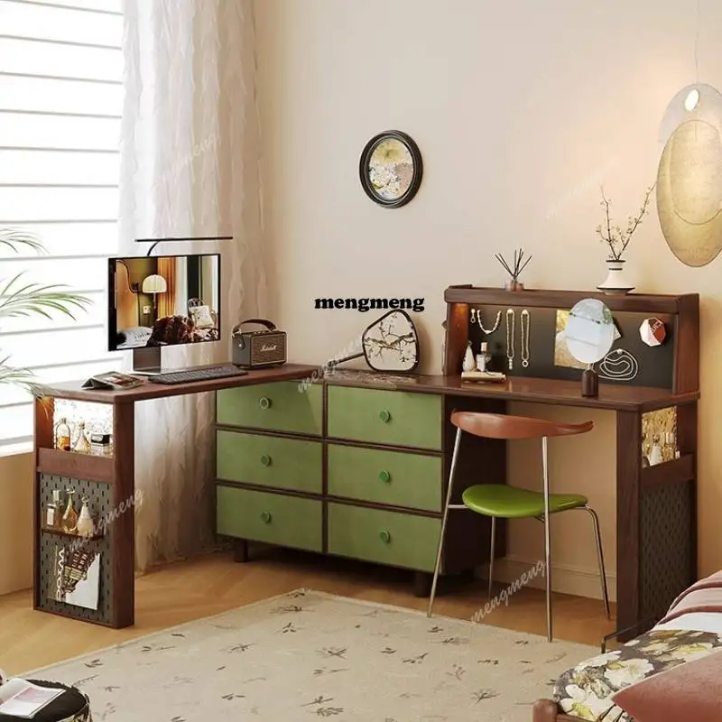 

Green Brown Makeup Vanity Desk European Vintage Drawer Cheap Makeup Vanity Desk Modern Wooden Kaptafel Furnitures For Bedroom