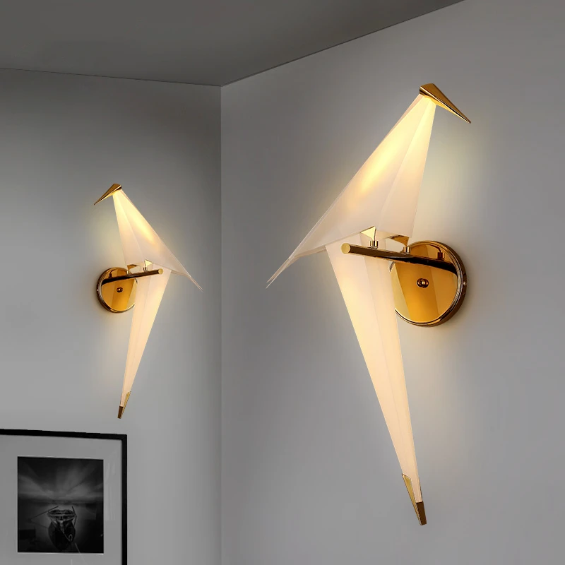 

Post-modern LED living room wall sconces novelty aisle lighting nordic fixtures loft bird lamps bedroom bedside lights