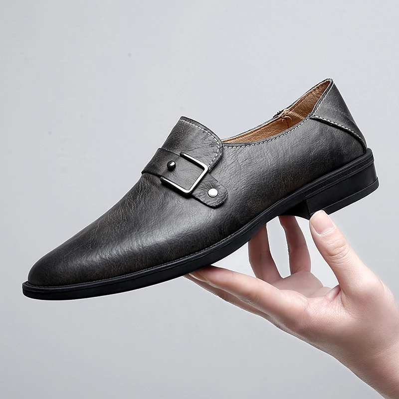 

Мужские лоферы из искусственной кожи, повседневная удобная классическая деловая повседневная мужская обувь, размер 37-48