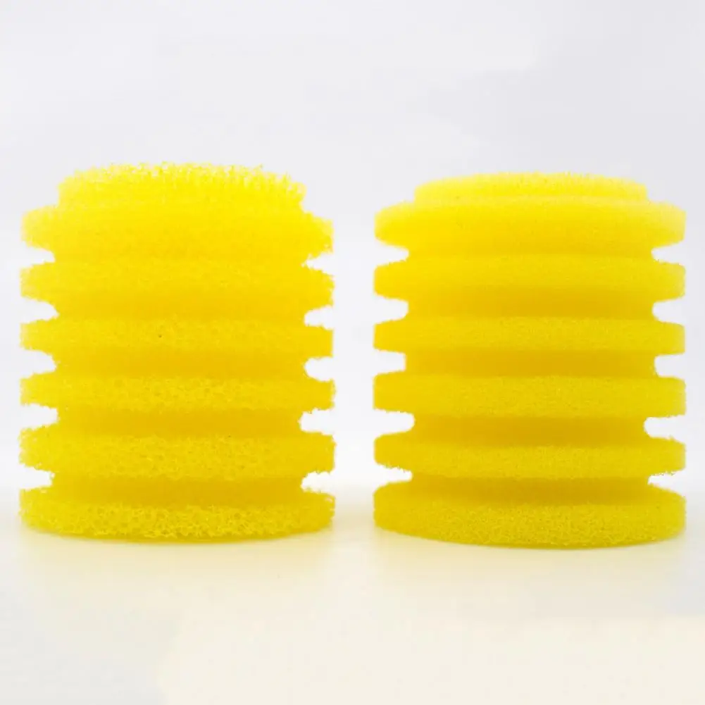 Fish Tank Sponge  Useful Round Yellow Aquarium Filter Pad  Three-dimensional Structure Fish Pond Filter