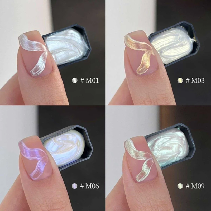 

Nail Art Patting Glue Color Painting Glue High Saturation Thick Blended Gradient Nail Oil Glue Dreamy Colors 9 Colors Box