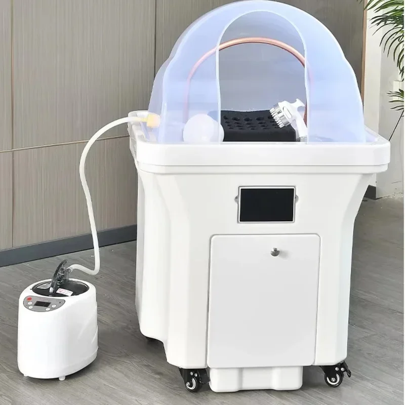 

New Mobile Head Therapy Device Storage Tank SPA Automatic Water Cycle Constant Temperature Hair Shampoo Sink Salon Furniture